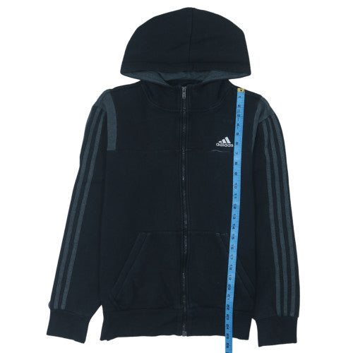 Adidas Men's Black Full Zip Hoodie Size S Fleece Sportswear
