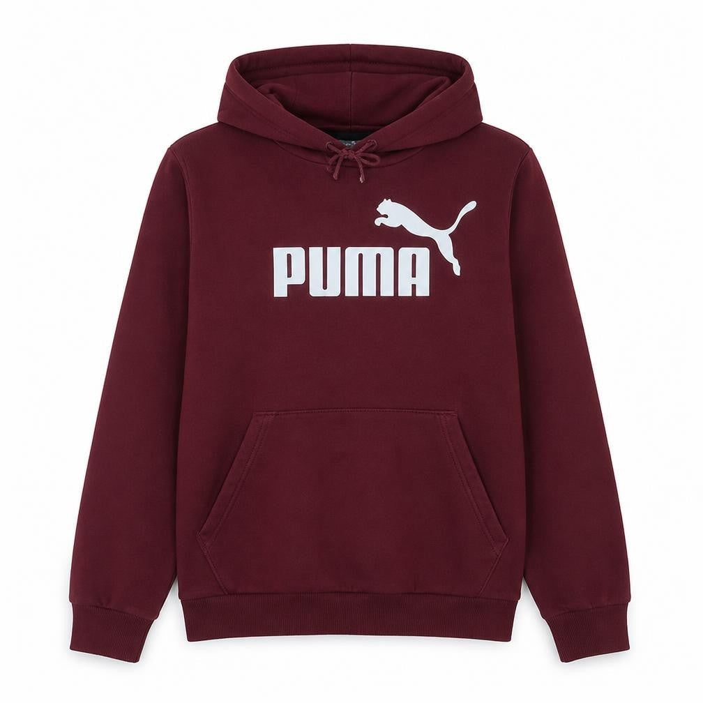 Puma Men Red Pullover Hoodie M Logo Graphic Sportswear