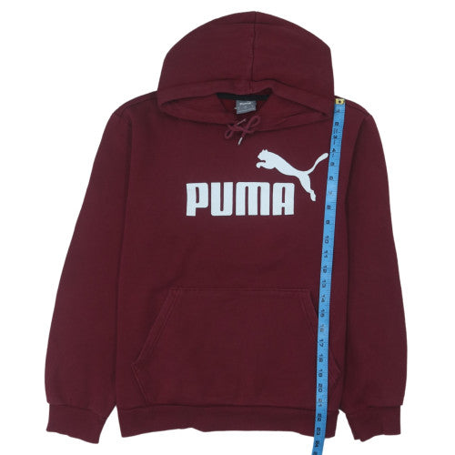 Puma Men Red Pullover Hoodie M Logo Graphic Sportswear