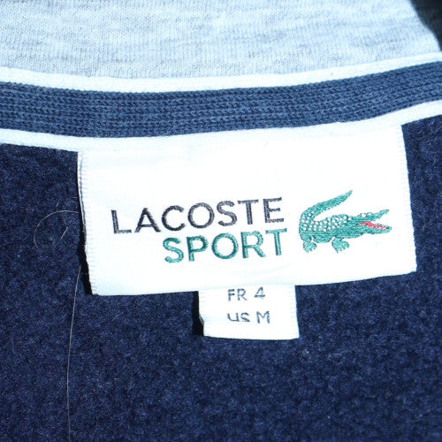 Lacoste Sport Men's Navy Full Zip Hoodie Size M Cotton Blend