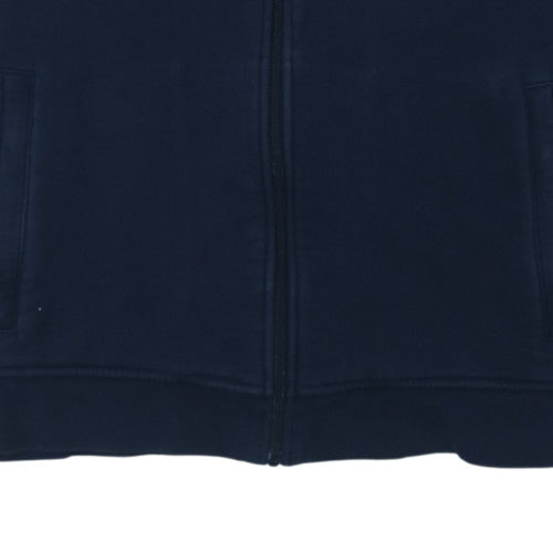 Lacoste Sport Men's Navy Full Zip Hoodie Size M Cotton Blend