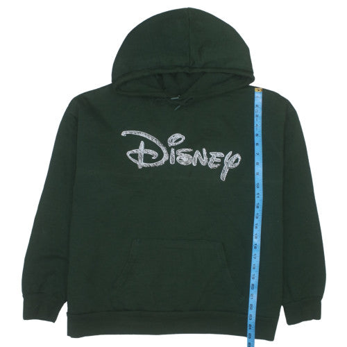 Disney Women’s Green Pullover Hoodie 2XL Embroidered Logo Casual Sweatshirt
