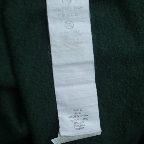 Disney Women’s Green Pullover Hoodie 2XL Embroidered Logo Casual Sweatshirt