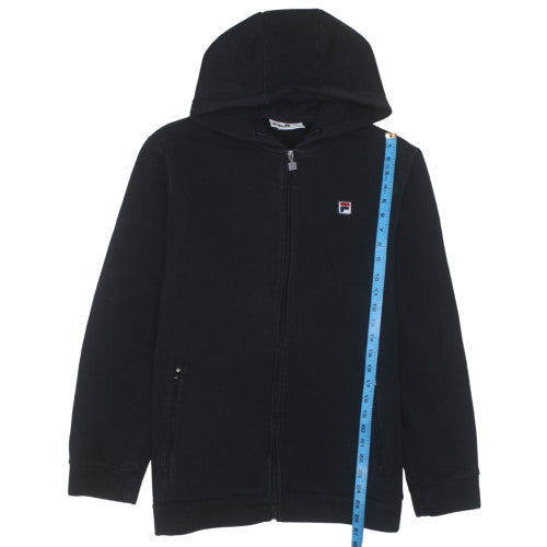 Fila Mens Black XL Full Zip Hoodie Cotton Blend Sportswear