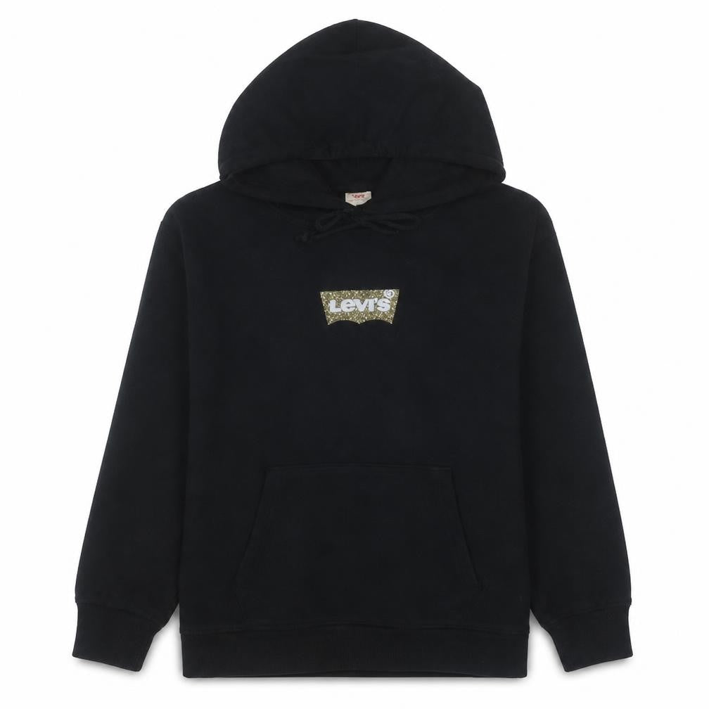 Levi's Women's Black L Pullover Hoodie with Logo Front