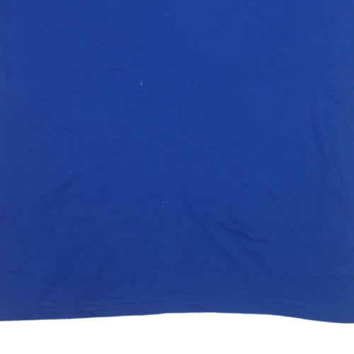 Adidas Men's Blue XL Ultimate Tee Crew Neck Short Sleeve T-Shirt