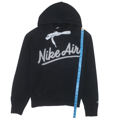 Nike Women's Black Small Pullover Hoodie with Logo Print