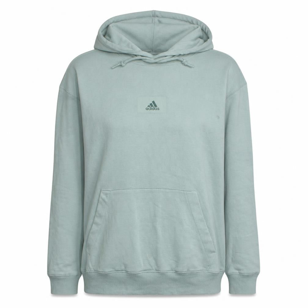 Adidas Women’s Mint Green Pullover Hoodie Size S Logo Cotton Blend