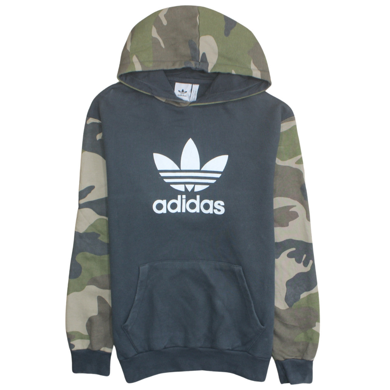Adidas Men's Green Camouflage XL Pullover Hoodie