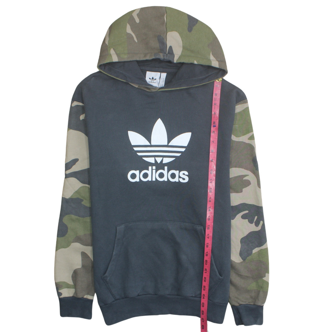 Adidas Men's Green Camouflage XL Pullover Hoodie