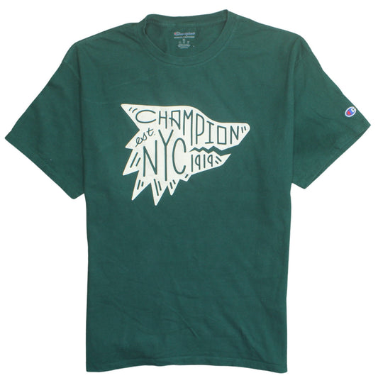 Champion Men's Green NYC 1919 Graphic Cotton T-Shirt XL