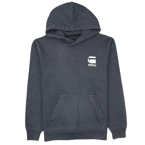Preloved G-Star RAW Men's Grey Pullover Hoodie M Long Sleeve Logo Casual - Front