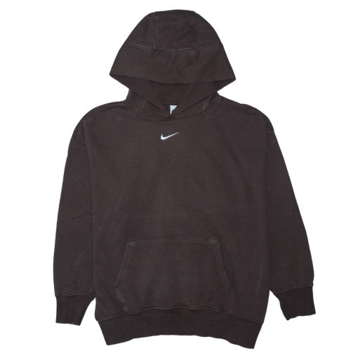 Nike Men's Brown Pullover Hoodie L Fleece Regular Fit Logo Sportswear