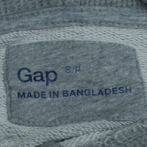GAP Men’s Grey Full Zip Hoodie S Regular Fit Cotton Fleece
