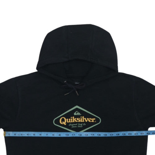 Quiksilver Mens Black Pullover Hoodie L Fleece Surf Style