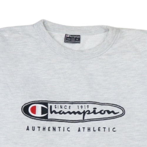 Champion Women’s Grey Pullover Sweatshirt Size S Logo Athletic