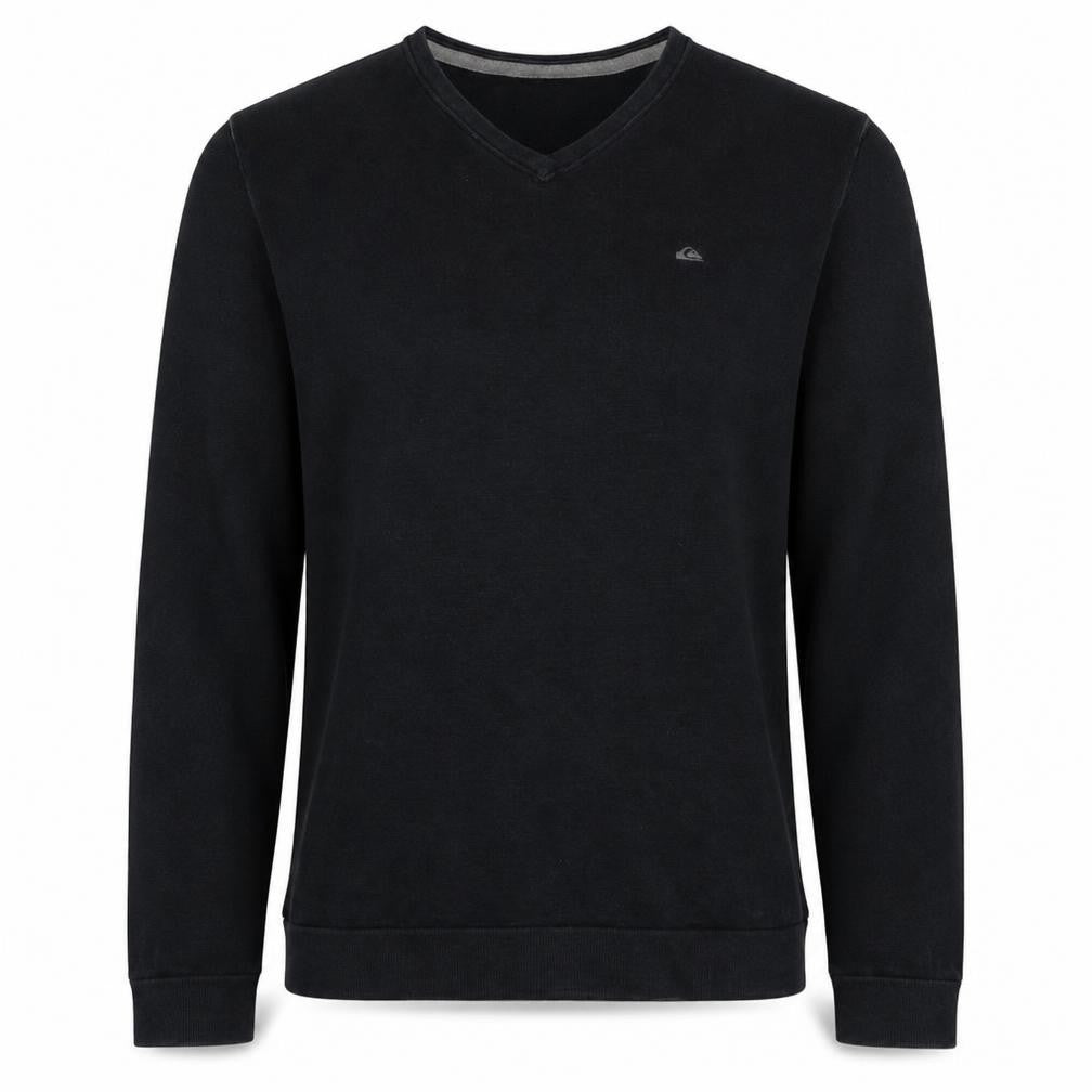 Quiksilver Men's Black V-Neck Knit Sweatshirt Size M