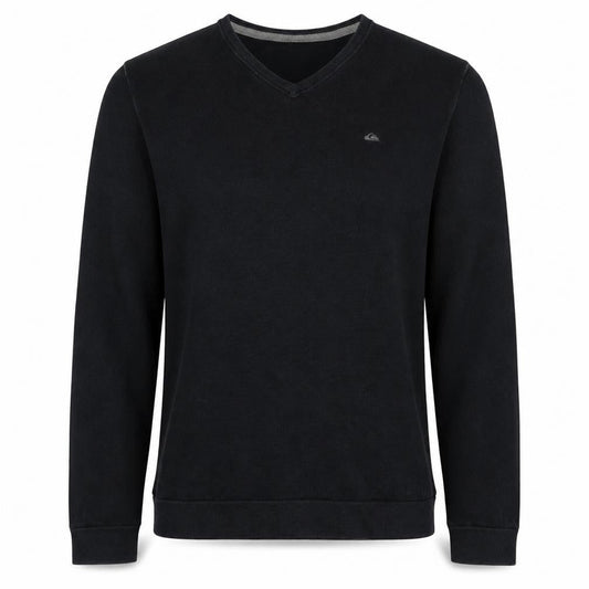 Quiksilver Men's Black V-Neck Knit Sweatshirt Size M