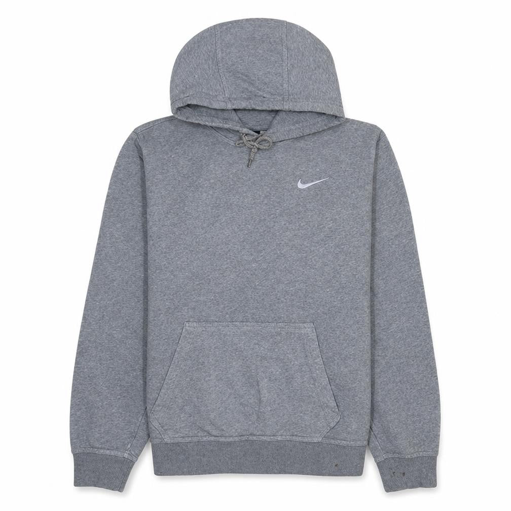 Nike Men's Grey Pullover Hoodie L Regular Fit Fleece Sportswear