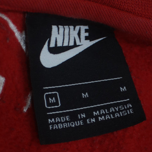 Nike Mens Red Black Air Logo Crew Neck Sweatshirt M