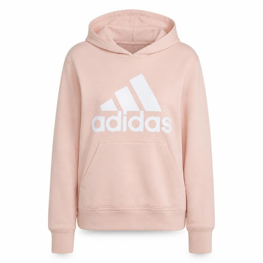 Adidas Womens Pink Pullover Hoodie Size L Cotton Blend Logo