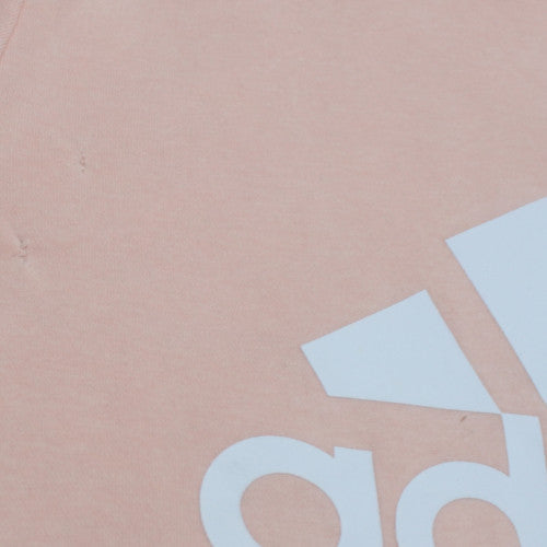 Adidas Womens Pink Pullover Hoodie Size L Cotton Blend Logo
