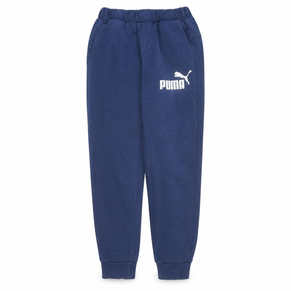 Puma Men Blue Small Fleece Sweatpants Regular Fit Tapered