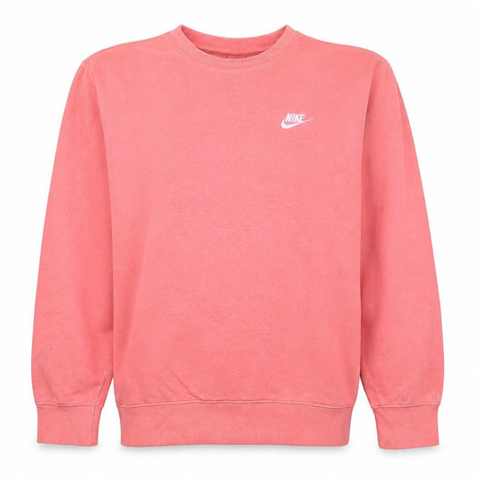Nike Men's Pink Pullover Crew Neck Fleece Sweatshirt Size S