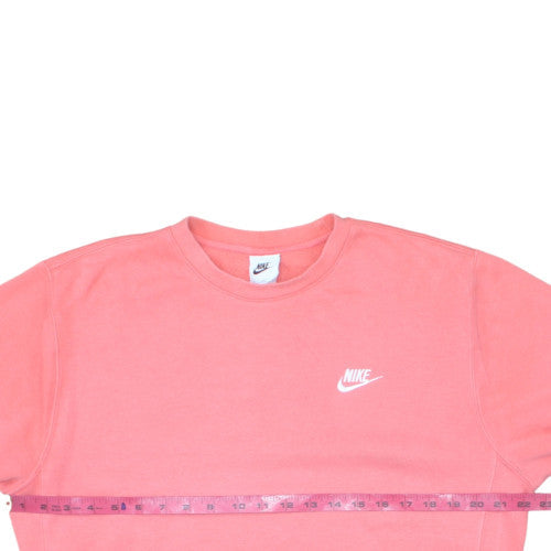 Nike Men's Pink Pullover Crew Neck Fleece Sweatshirt Size S