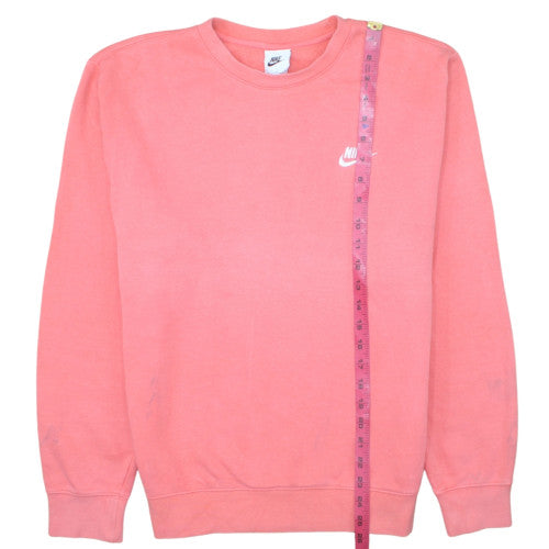 Nike Men's Pink Pullover Crew Neck Fleece Sweatshirt Size S