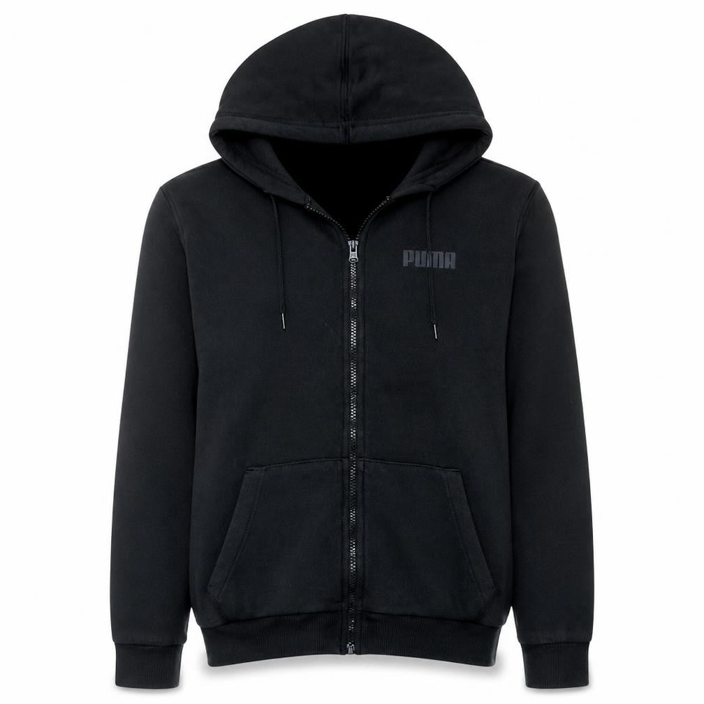 Puma Men's Black Full Zip Hoodie Size M Fleece Sportswear