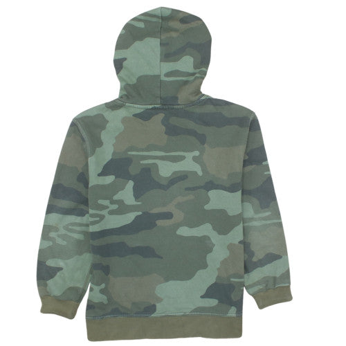 GAP Boys Green Camouflage Pullover Hoodie Size 10 L Cotton Blend