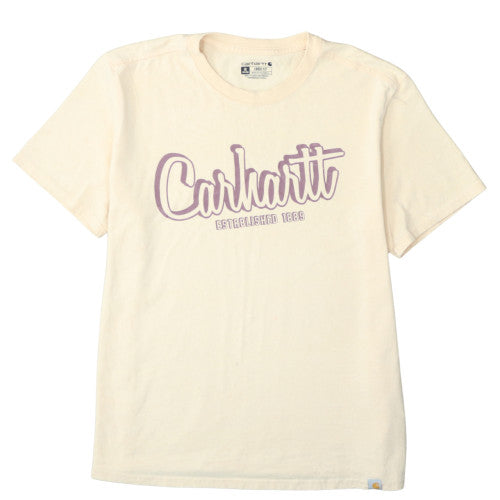 Carhartt Men's Beige Loose Fit Logo T-Shirt XL