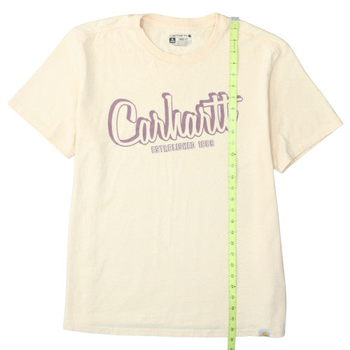 Carhartt Men's Beige Loose Fit Logo T-Shirt XL