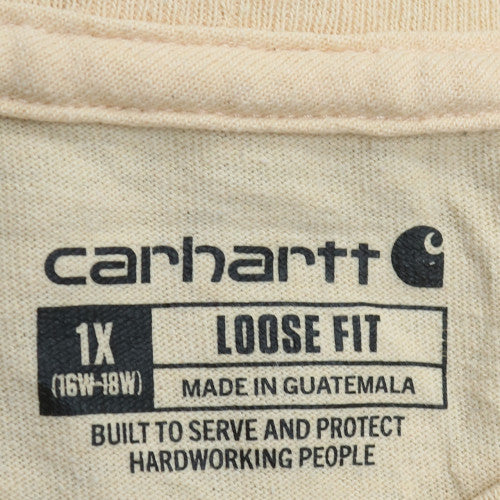 Carhartt Men's Beige Loose Fit Logo T-Shirt XL