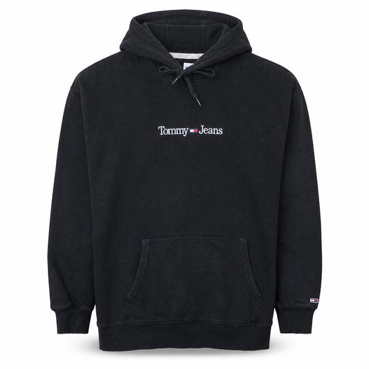 Tommy Jeans Men's Black XL Pullover Fleece Hoodie