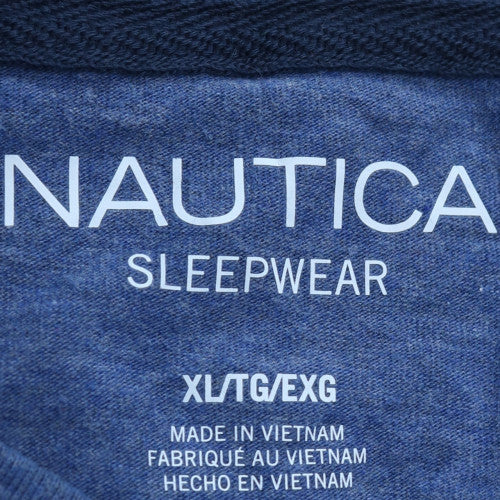 Nautica Men's Blue XL Crew Neck Nautical Logo Short Sleeve T-Shirt