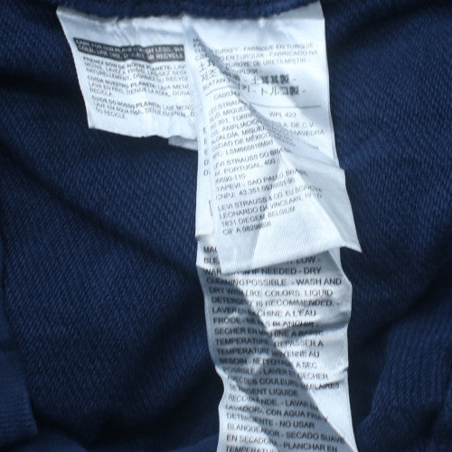 Levi's Men's Blue Crew Neck Logo Pullover Sweatshirt M