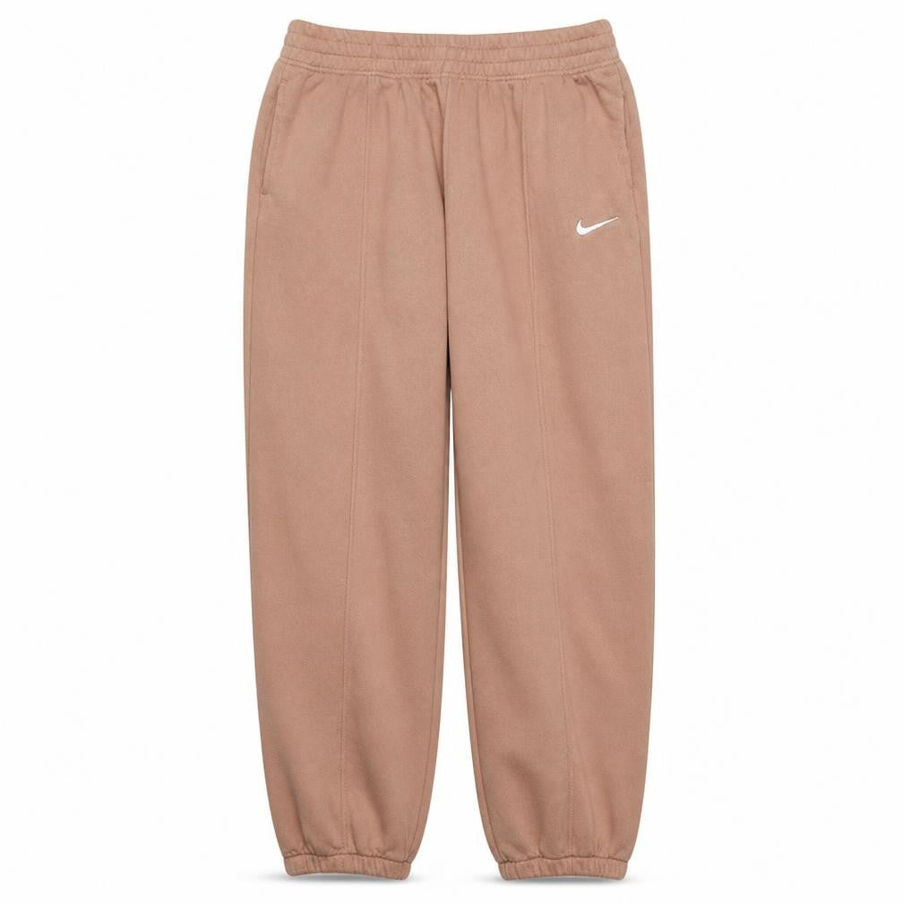 Nike Womens Brown Fleece Sweatpants L Elastic Waist Logo Joggers