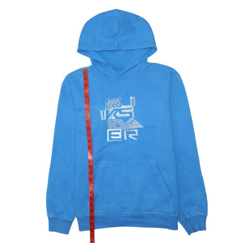 Quiksilver Boys Blue Pullover Hoodie Size 16 Cotton Blend Casual