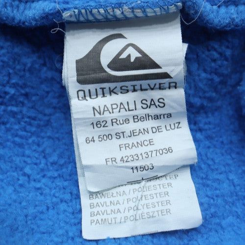 Quiksilver Boys Blue Pullover Hoodie Size 16 Cotton Blend Casual