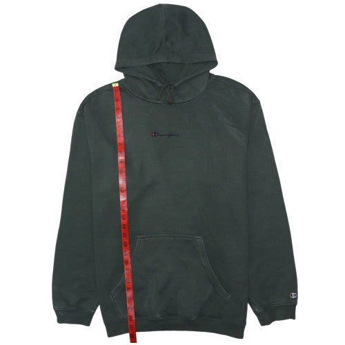 Champion Men's Green Pullover Hoodie Medium Embroidered Logo