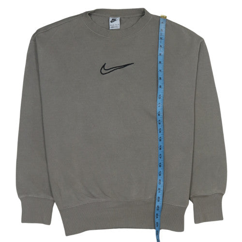 Nike Men's Grey XS Crew Neck Pullover Sweatshirt Embroidered Logo