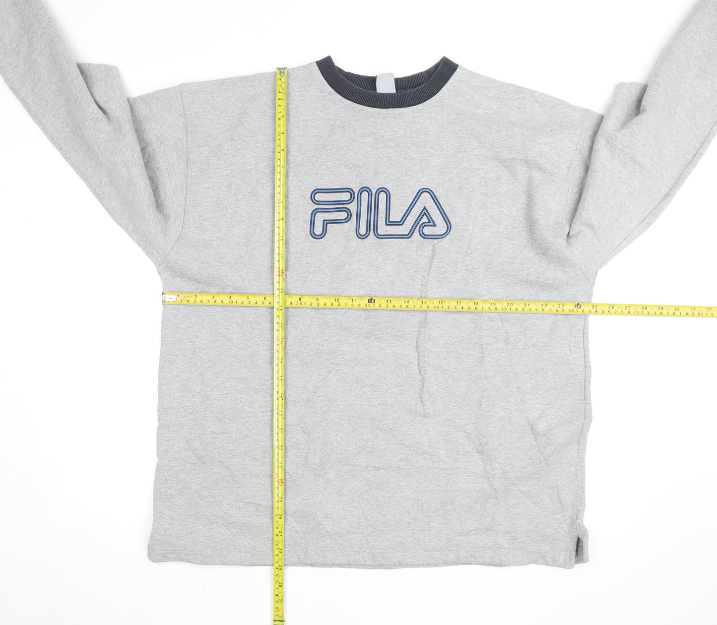 FILA Men’s Grey 2XL Pullover Logo Sweatshirt
