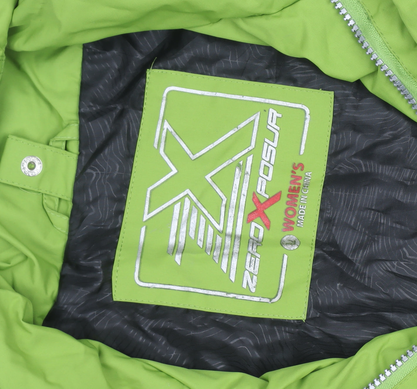ZeroXposur Women Green Ski Jacket M Waterproof Hooded Winter Coat