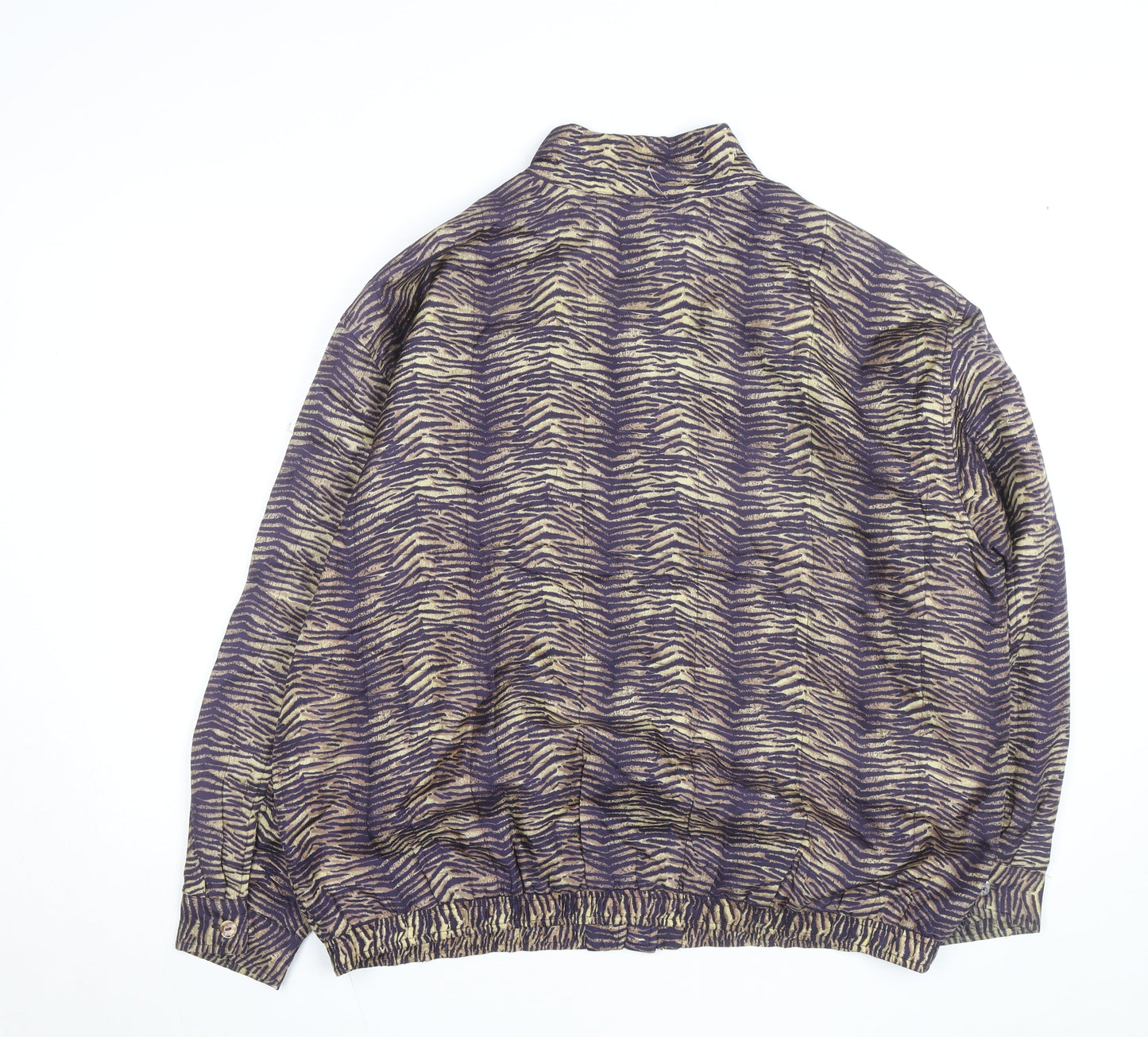 Studio JPR Women's Multicoloured Silk Animal Print Bomber Jacket L