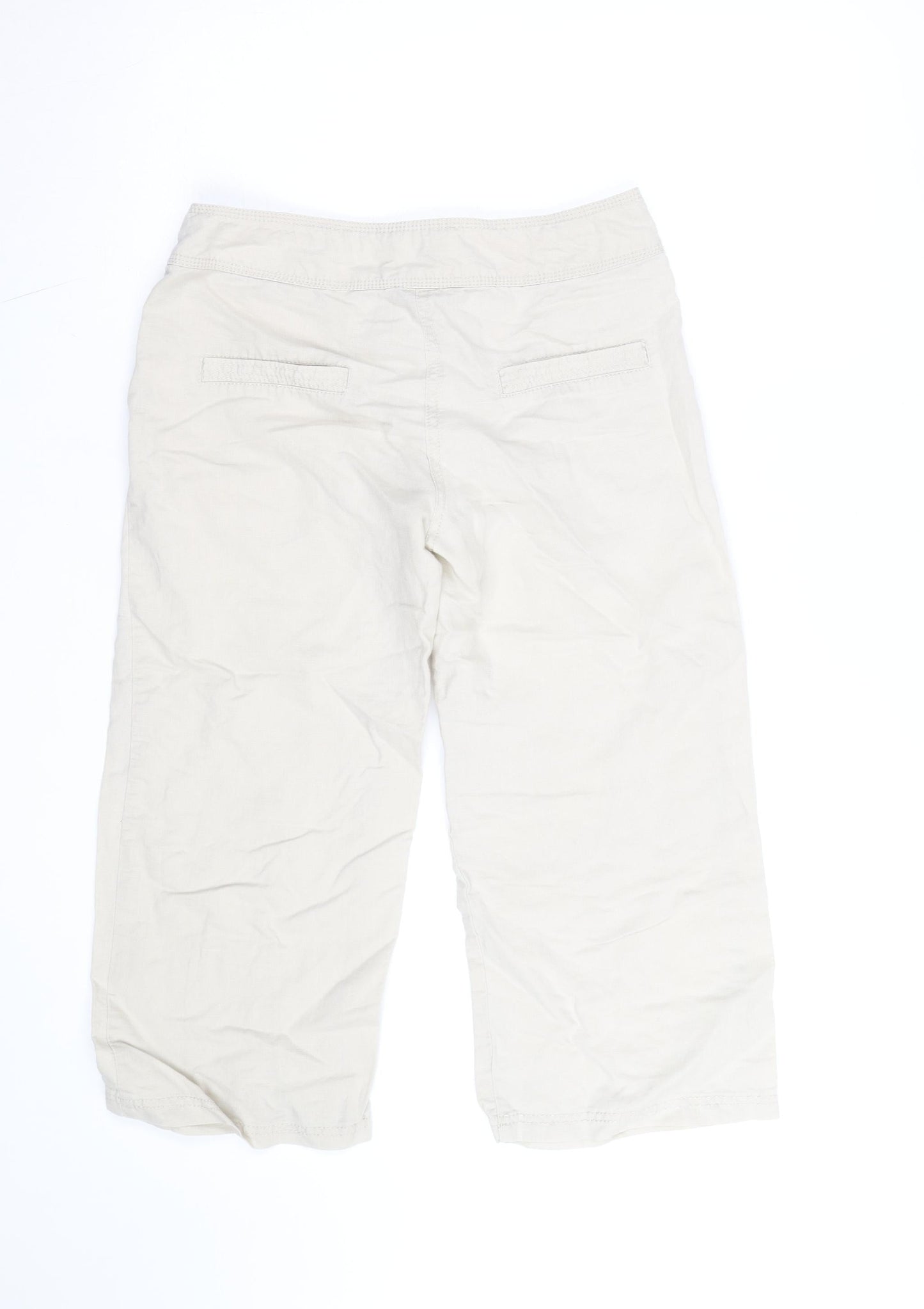 Dunnes Women Beige Size 8 Chino Bermuda Shorts 100% Cotton
