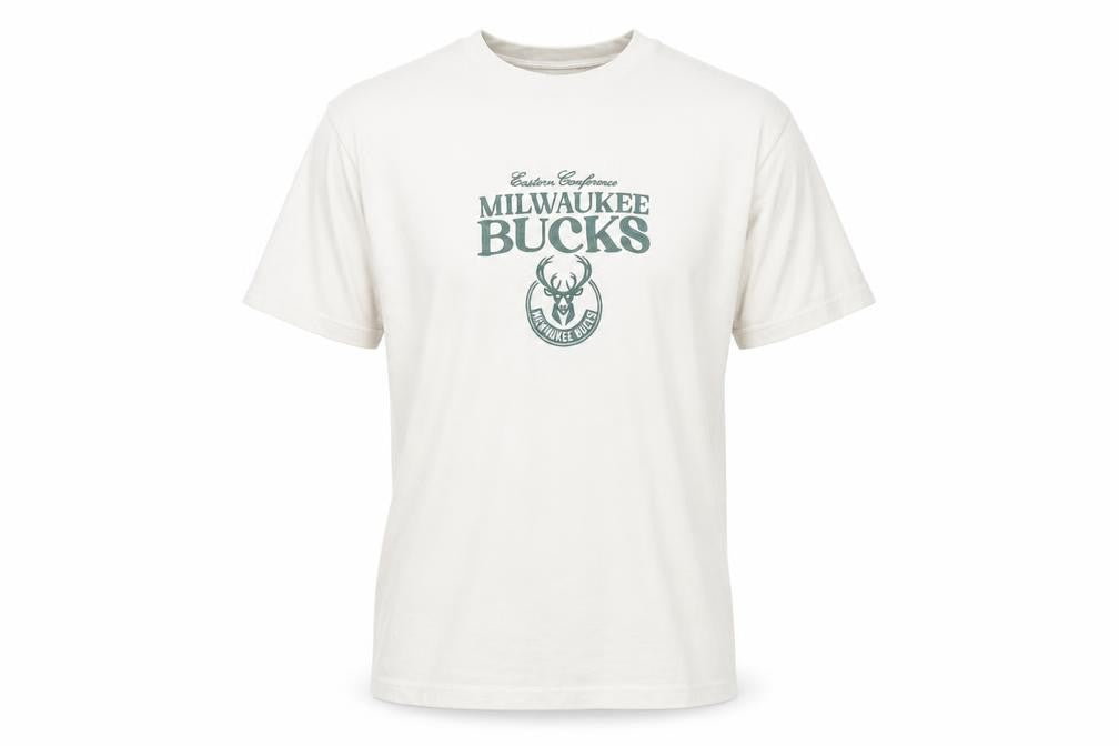 NBA Milwaukee Bucks Men's Beige XS Graphic Print T-Shirt
