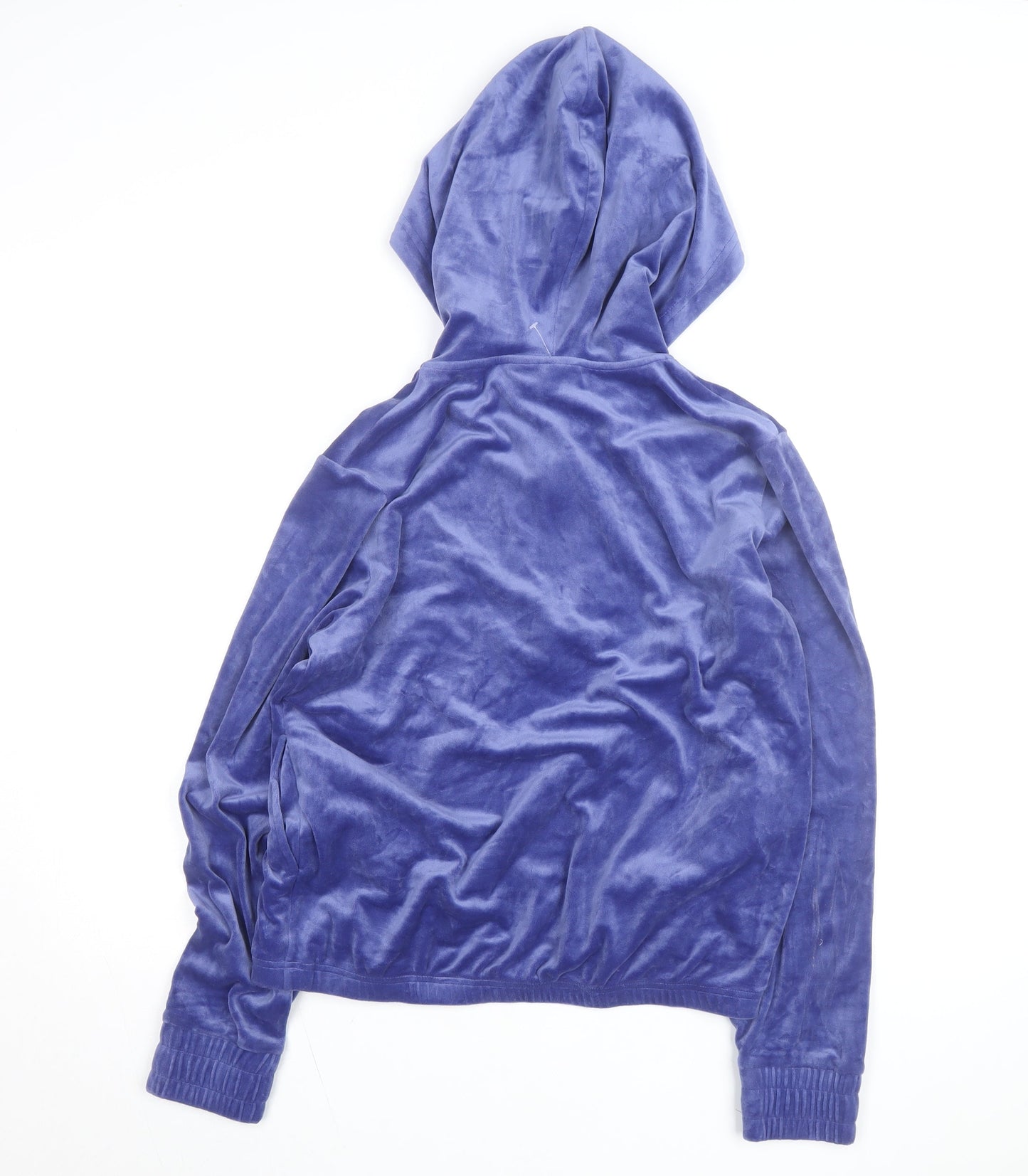 FILA Women's Blue Velour 1/2 Zip Hooded Sweatshirt Size S