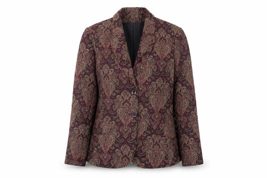 Jessica Womens Multicoloured Paisley Blazer Size 8 Classic Lined Jacket